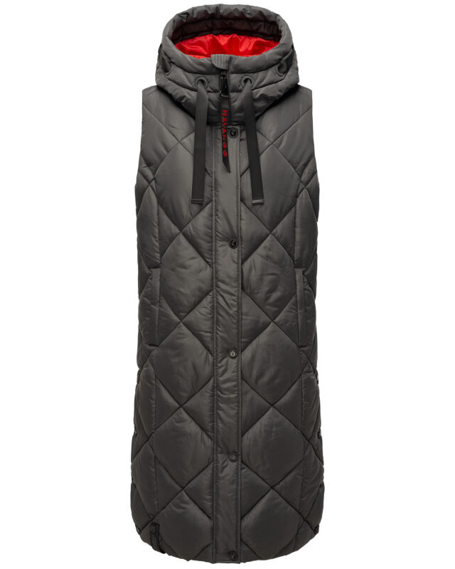 Navahoo Schnuckel Damen lange Weste B943 Anthrazit Größe M - Gr. 38