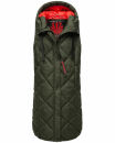 Navahoo Schnuckel Damen lange Weste B943 Dark Olive Größe XS - Gr. 34