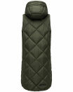 Navahoo Schnuckel Damen lange Weste B943 Dark Olive Größe XS - Gr. 34
