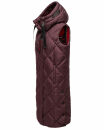 Navahoo Schnuckel Damen lange Weste B943 Weinrot Größe XS - Gr. 34