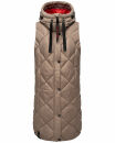 Navahoo Schnuckel Damen lange Weste B943 Dark Taupe Größe XS - Gr. 34