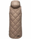 Navahoo Schnuckel Damen lange Weste B943 Dark Taupe Größe S - Gr. 36