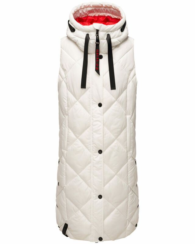 Navahoo Schnuckel Damen lange Weste B943 Offwhite Größe M - Gr. 38