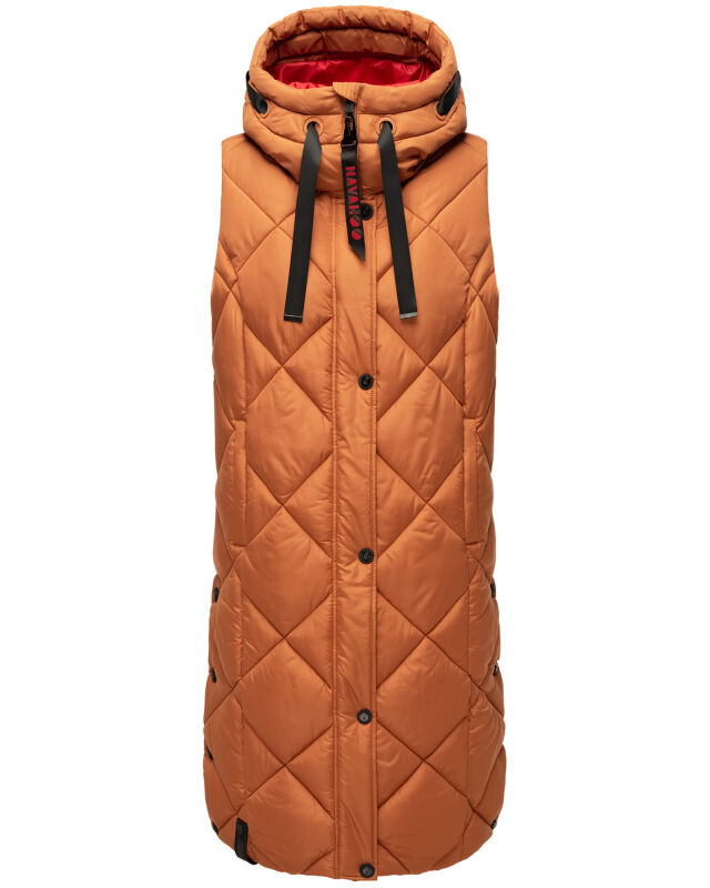 Navahoo Schnuckel Damen lange Weste B943 Cinnamon Größe XS - Gr. 34