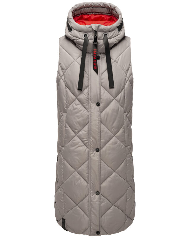 Navahoo Schnuckel Damen lange Weste B943 Zink Grau Größe XS - Gr. 34
