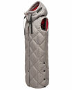 Navahoo Schnuckel Damen lange Weste B943 Zink Grau Größe XS - Gr. 34