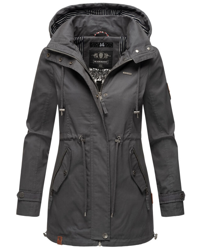 Marikoo Nyokoo Damen Herbst Frühling Jacke B690 Anthrazit Größe XXL - Gr. 44