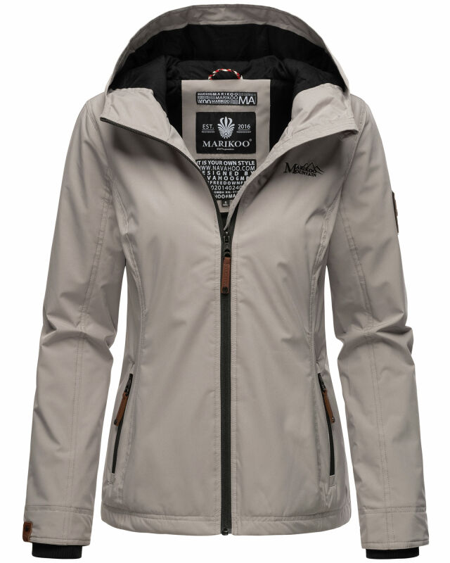 Marikoo Brombeere Damen Übergangsjacke B862 Zink Grau Größe L - Gr. 40