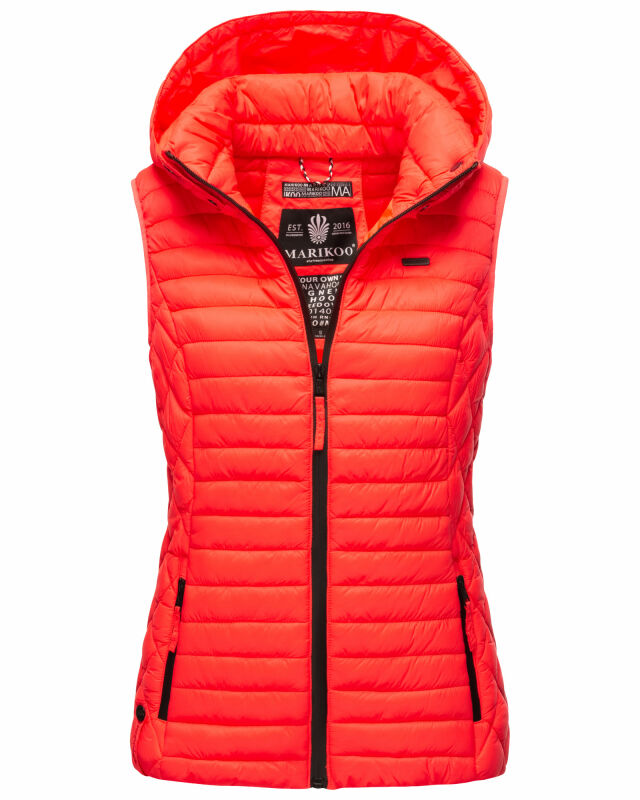 Marikoo Hasenpfote Damen Weste B915 Neon Coral Größe L - Gr. 40