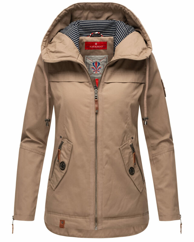 Navahoo Wekoo Damen Übergangsjacke B692 Taupe Größe S - Gr. 36