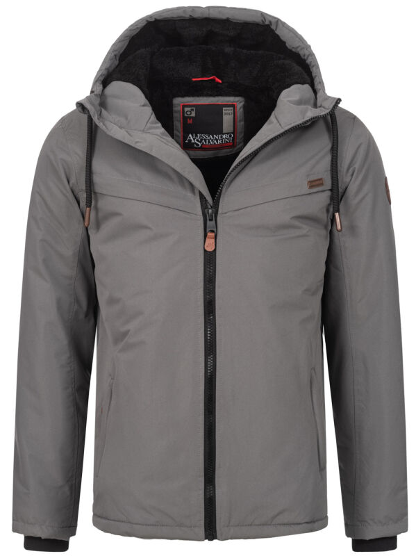 A. Salvarini Herren Winterjacke AS331 Dunkelgrau Größe S - Gr. S