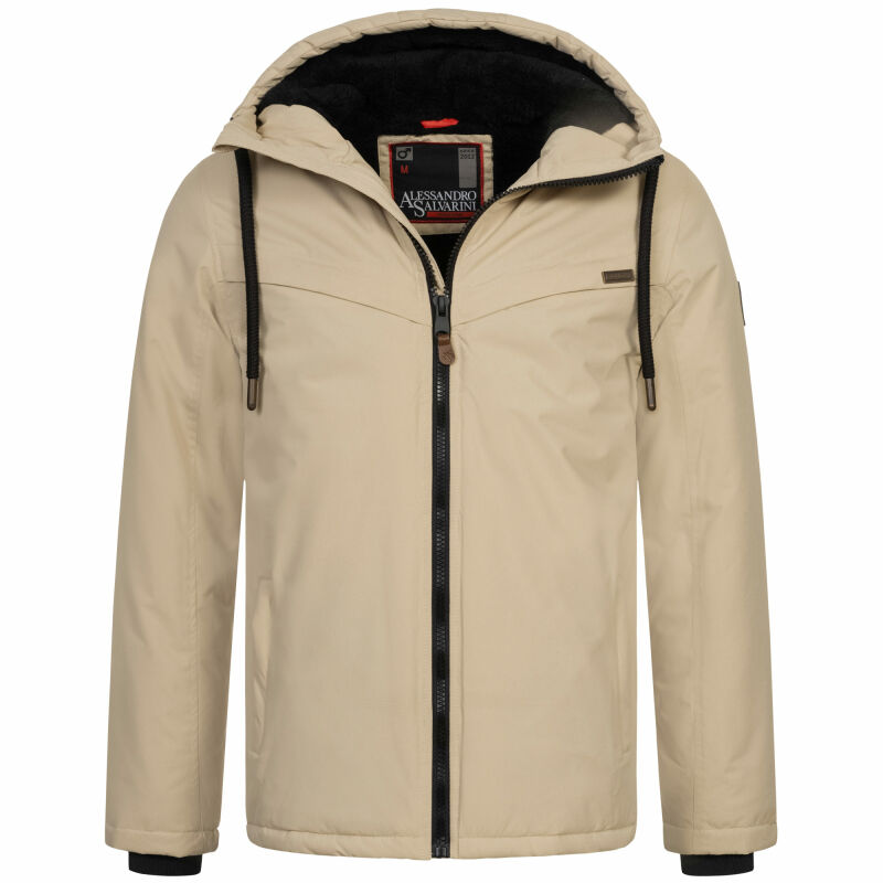 A. Salvarini Herren Winterjacke AS331 Beige Größe S - Gr. S