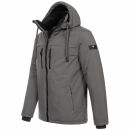 A. Salvarini Herren Winterjacke AS332 Dunkelgrau Größe L - Gr. L