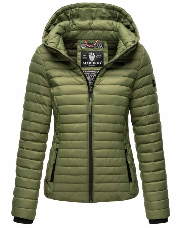 Marikoo Damen Steppjacke Samtpfote B600 Dusty Olive Größe XS - Gr. 34