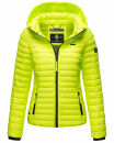 Marikoo Damen Steppjacke Samtpfote B600 Neon Green...