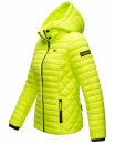 Marikoo Damen Steppjacke Samtpfote B600 Neon Green Größe M - Gr. 38