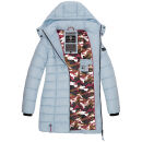 Marikoo Abendsternchen Damen Winter Jacke gesteppt B603 Baby Blau-Größe M - Gr. 38
