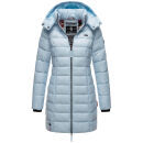Marikoo Abendsternchen Damen Winter Jacke gesteppt B603 Baby Blau-Größe M - Gr. 38