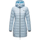 Marikoo Abendsternchen Damen Winter Jacke gesteppt B603 Baby Blau-Größe M - Gr. 38