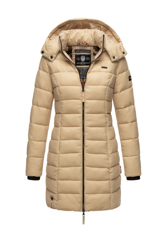 Marikoo Abendsternchen Damen Winter Jacke gesteppt B603 Beige-Größe S - Gr. 36
