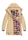 Marikoo Abendsternchen Damen Winter Jacke gesteppt B603 Beige-Größe S - Gr. 36