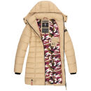 Marikoo Abendsternchen Damen Winter Jacke gesteppt B603 Beige-Größe M - Gr. 38