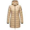 Marikoo Abendsternchen Damen Winter Jacke gesteppt B603 Beige-Größe M - Gr. 38
