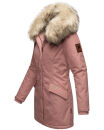 Navahoo Cristal Damen Winterjacke Parka mit Kunstfell B669 Dark-Rose Gr.S