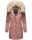 Navahoo Cristal Damen Winterjacke Parka mit Kunstfell B669 Dark-Rose Gr.S