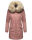 Navahoo Cristal Damen Winterjacke Parka mit Kunstfell B669 Dark-Rose Gr.S