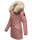 Navahoo Cristal Damen Winterjacke Parka mit Kunstfell B669 Dark-Rose Gr.S