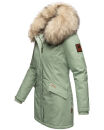 Navahoo Cristal Damen Winterjacke Parka mit Kunstfell B669 Smok-Mint Gr.M