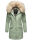 Navahoo Cristal Damen Winterjacke Parka mit Kunstfell B669 Smok-Mint Gr.M
