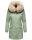 Navahoo Cristal Damen Winterjacke Parka mit Kunstfell B669 Smok-Mint Gr.M