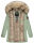 Navahoo Cristal Damen Winterjacke Parka mit Kunstfell B669 Smok-Mint Gr.M