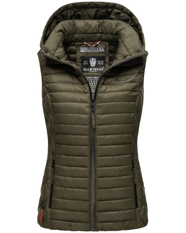 Marikoo Hasenpfote Damen Weste B915 Dark Olive Größe M - Gr. 38