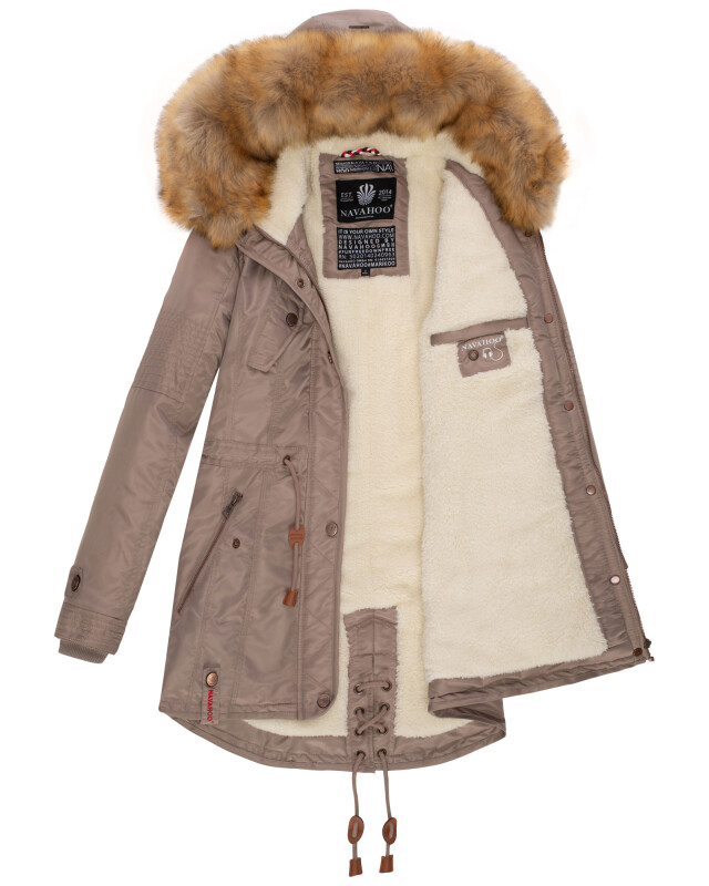 Navahoo Laviva Damen Winter-Parka B399 Light Taupe Größe S - Gr. 36