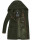Marikoo Maikoo Damen Mantel mit Kapuze Trenchcoat Jacke B819 Olive Größe XS - Gr. 34