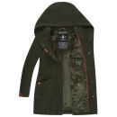 Marikoo Maikoo Damen Mantel mit Kapuze Trenchcoat Jacke B819 Olive Größe XXL - Gr. 44