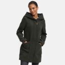Marikoo Maikoo Damen Mantel mit Kapuze Trenchcoat Jacke B819 Olive Größe XXL - Gr. 44