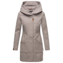 Marikoo Maikoo Damen Mantel mit Kapuze Trenchcoat Jacke B819 Zinc Grey Größe L - Gr. 40