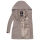 Marikoo Maikoo Damen Mantel mit Kapuze Trenchcoat Jacke B819 Zinc Grey Größe L - Gr. 40