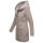 Marikoo Maikoo Damen Mantel mit Kapuze Trenchcoat Jacke B819 Zinc Grey Größe L - Gr. 40