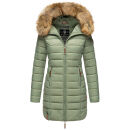 Marikoo Rose Damen Winter Jacke gesteppt lang B647 Smokey...