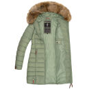 Marikoo Rose Damen Winter Jacke gesteppt lang B647 Smokey Mint-Größe XXL - Gr. 44
