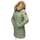 Marikoo Rose Damen Winter Jacke gesteppt lang B647 Smokey Mint-Größe XXL - Gr. 44