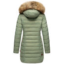 Marikoo Rose Damen Winter Jacke gesteppt lang B647 Smokey Mint-Größe XXL - Gr. 44