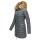 Marikoo Rose Damen Winter Jacke gesteppt lang B647 Stormy Blue-Größe XS - Gr. 34