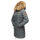 Marikoo Rose Damen Winter Jacke gesteppt lang B647 Stormy Blue-Größe XS - Gr. 34