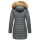 Marikoo Rose Damen Winter Jacke gesteppt lang B647 Stormy Blue-Größe XS - Gr. 34